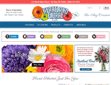 Tablet Screenshot of heartlandfloral.com